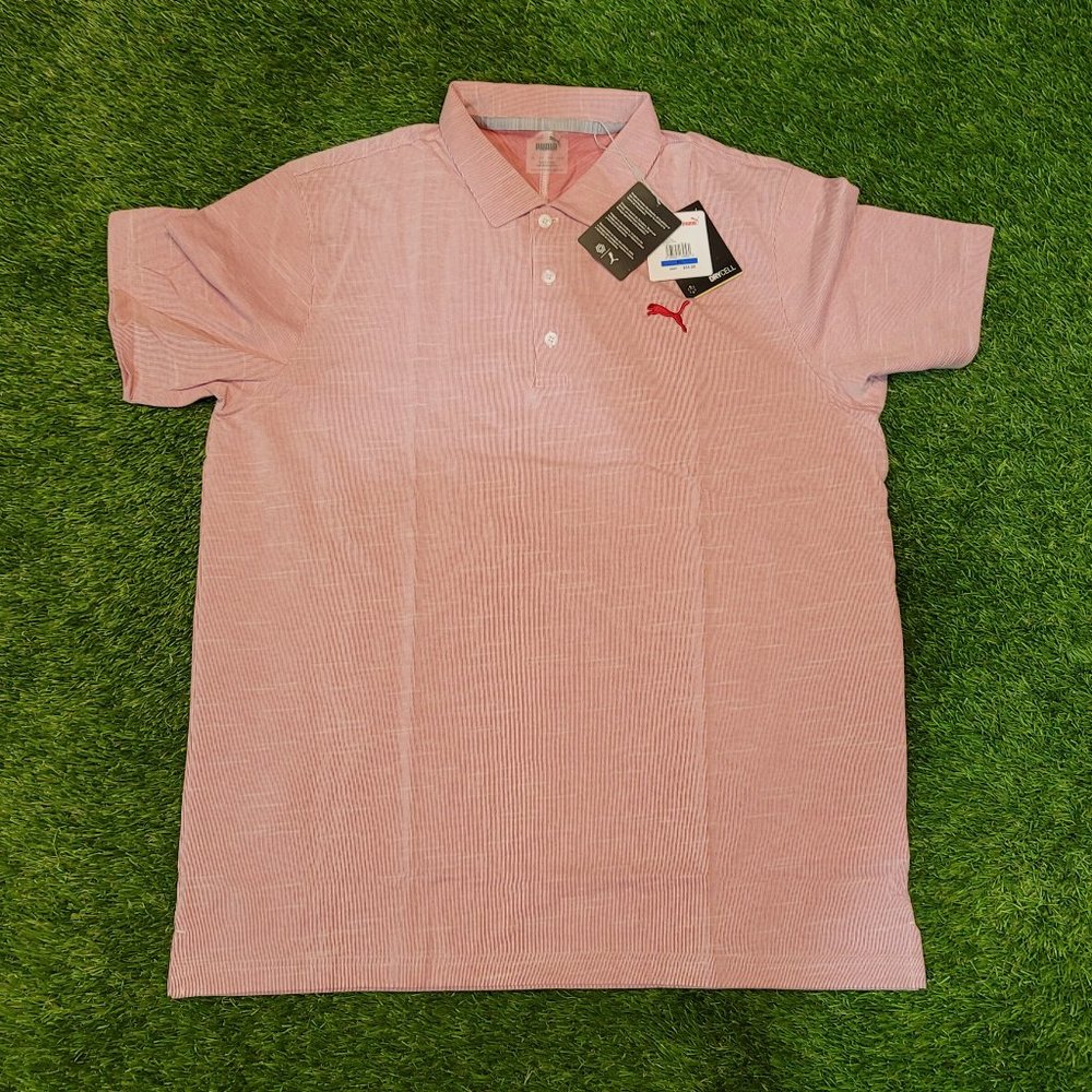 Men's Red/White XL Puma DryCel Golf Polo NEW!
